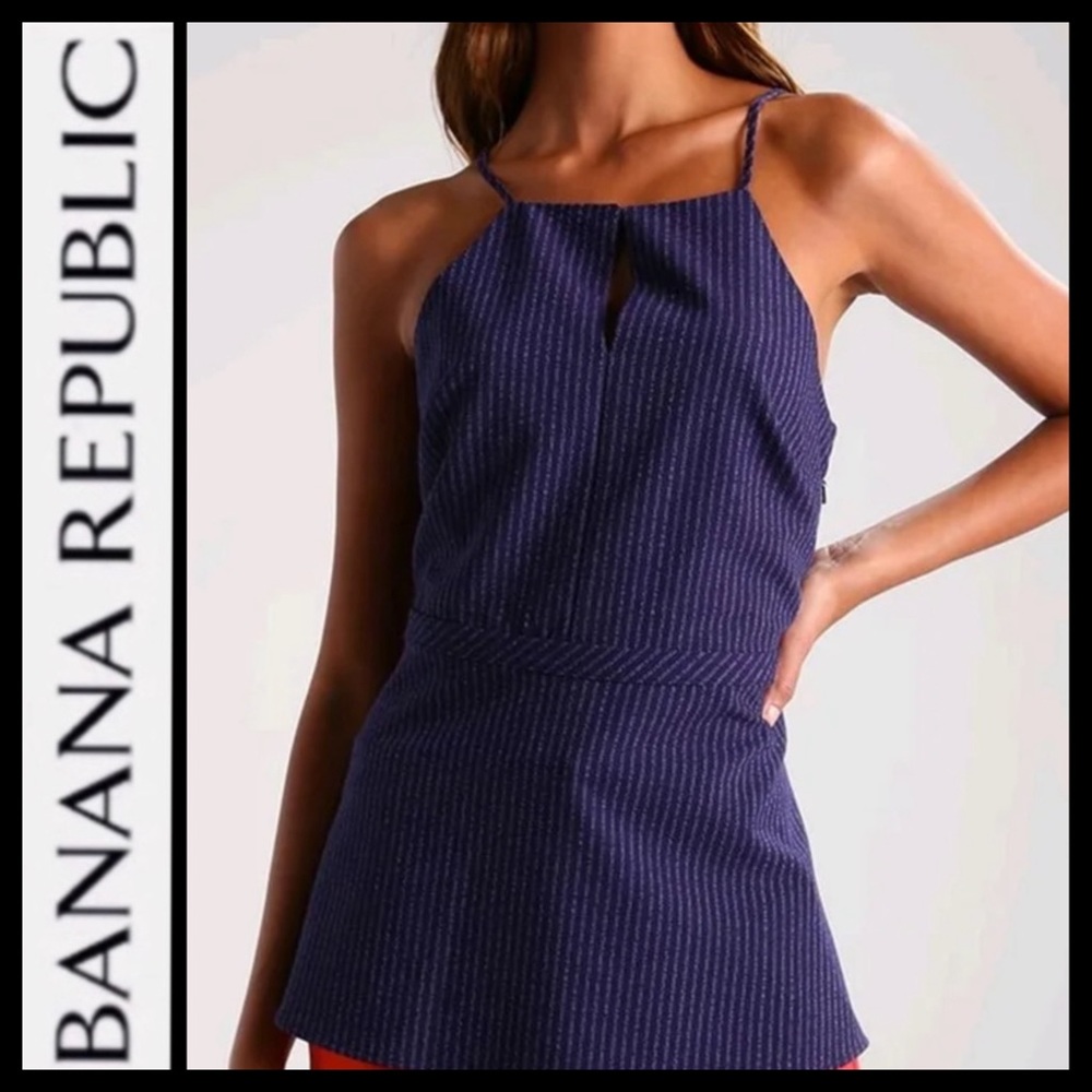 NWT Banana Republic Pinstripe Sadie Top